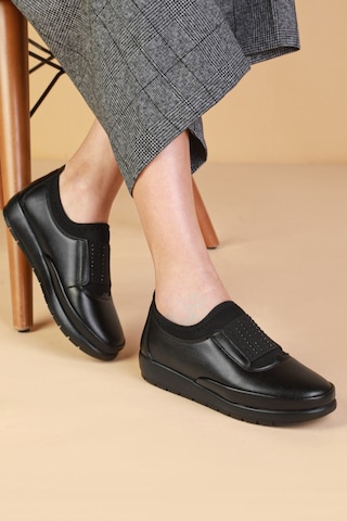 Yağlıoğlu Lofty 001453 Oropedik İçi Hakiki Deri Günlük Kadın Ayakkabı Siyah