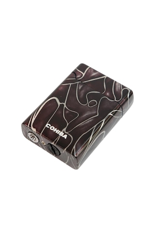 Cohiba Çift Torch Pürmüz Desenli Metal Puro Çakmağı - Tr9626