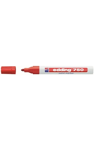 Edding 750 Yuvarlak Uç Kırmızı Opak Marker Kalem 2-4 MM 10'lu Paket