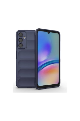 Galaxy A05s Kılıf Esnek Tpu Oyuklu Arka Yüzey Tasarımlı Zore Etnik Silikon Kapak Lacivert