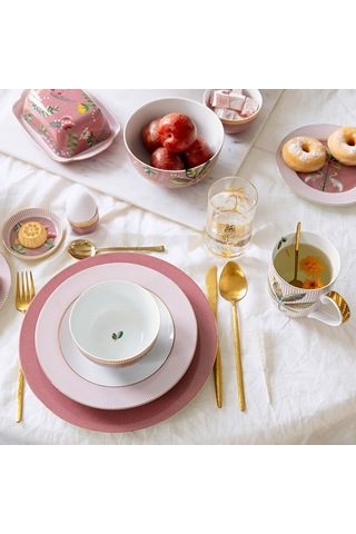 Pembe Porselen Yemek Tabağı 26,5 Cm