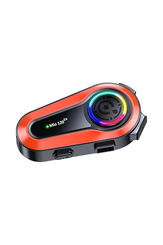 Mioji Mio 120 2x RGB 1000 MAh IPX6 Kask Intercom Motosiklet Bluetooth Kulaklık