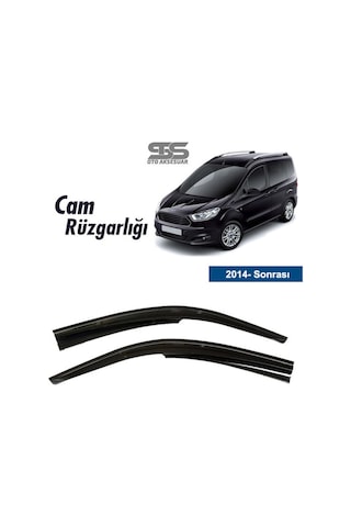 Cam Rüzgarlığı Ford Courier 2014 Sonrası Mügen Tip Piano Black ( STS OTO AKSESUAR)