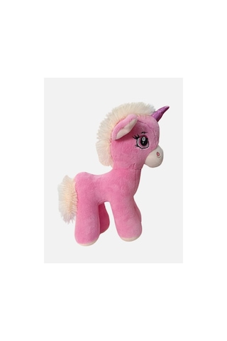 Peluş Boynuzlu At Pony Unicorn 40 Cm Pembe