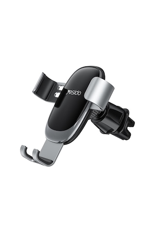 Yesido C122 Araba Hava Çıkışı Yerçekimi Kelepçe Kolu Cep Telefonu Tutucu Siyah