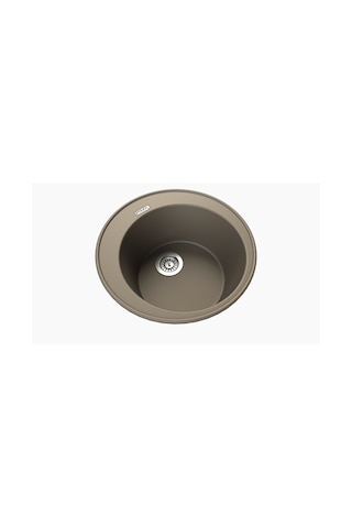 Polex Cristalüx Granit Evye P-06 Toprak Tezgah Altı Ve Tezgah Üstü Oval Mutfak Evyesi 51.5x51.5 CM