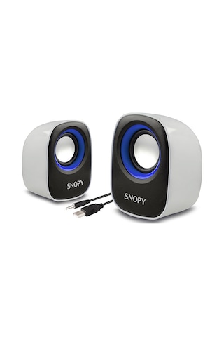 Snopy Sn-120 Beyaz-Mavi Usb Mini Hoparlör