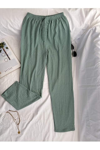 Intive Cool Comfort Waffle Kumaş Pamuklu Nefes Alabilir Basic Yaz Mint Yeşili