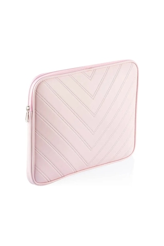 Notebook Laptop Apple Uyumlu MacBook Çantası Suni Deri 13"-13.6" İnç - 800-düz Açık Pembe
