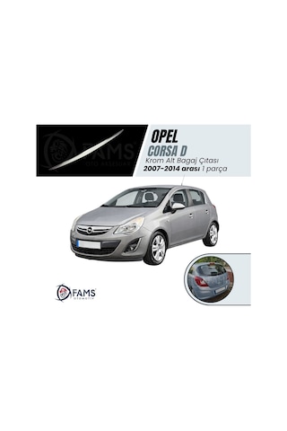 Opel Corsa D Krom Bagaj Alt Çıtası 2007-2014 Arası P.Çelik