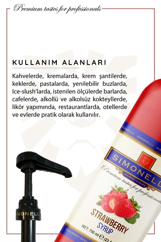 Kahve Ve Kokteyl Şurubu Çilek Aromalı 700 Ml Pompa Hediyeli