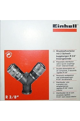 Çift Girişli Basınçlı Hava Çıkış Borusu C. R3/8" Kompresör Aksesuarı, 2&apos Li Hava Dağıtıcı, 2x Hızlı Bağlantı, Pirinçten - 4139680