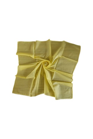 Algelsineve Pamuklu Yazma Yemeni veya Tülbent Kroşetalı Terletmez - Sarı