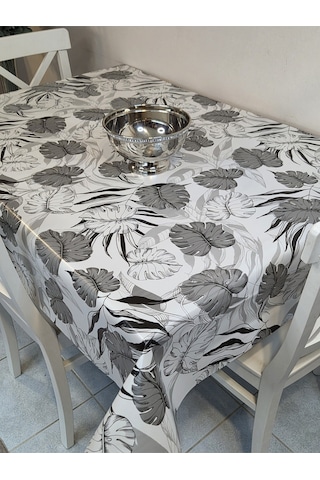 Elyaflı Pvc Masa Örtüsü Modern, Dayanıklı, Silinebilir Ve Şık Görünüm Siyah