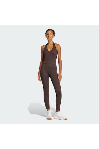 Adidas Workout Essentials Tam Boy Örgü Kadın Tayt Ke5845 Kahverengi