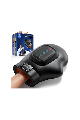 Bob And Brad Hızlı Isıtma Fonksiyonlu El Masajı, Eller Ve Parmaklar İçin Black Handspa Prime Masajı, Rahatlama İçin Pil Sıkıştırma Masajı, Kablosuz, Kadınlar Ve Erkekler İçin Hediyeler