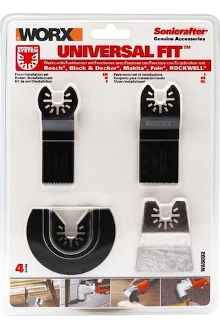 Worx Wa5092 4 Parça Universal Metal, Ahşap Kesme Ve Raspalama Aksesuar Seti Fr Wa5092