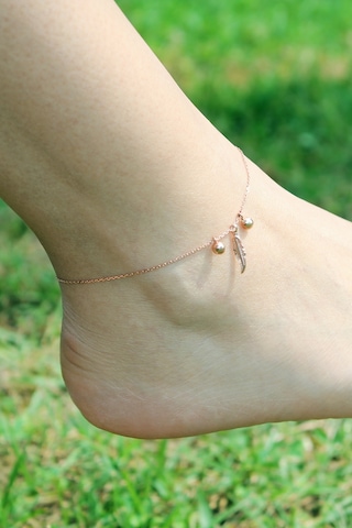 Argentum Concept Tüy Motifli 925 Ayar Gümüş Halhal - H000301 Pembe