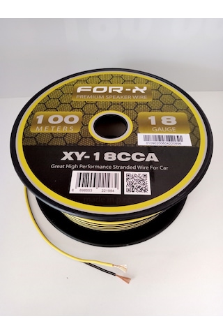 18ga Hoparlör Kablosu - Xy-18 Cca Amfi Uyumlu 18GA Kablo- 5 Metre