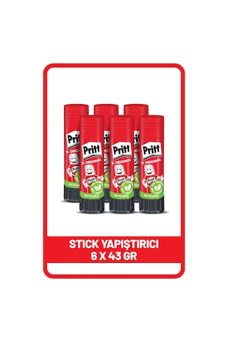 Pritt Stick 43 gr 6'lı Yapıştırıcı Pritt Stick 43 gr 6'lı Yapıştırıcı