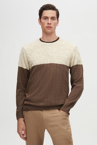 D's Damat Ds Damat Regular Fit Kahverengi Baklava Tüylenme Yapmayan Bisiklet Yaka Triko Kazak 3hc062ortbkzk Kahverengi