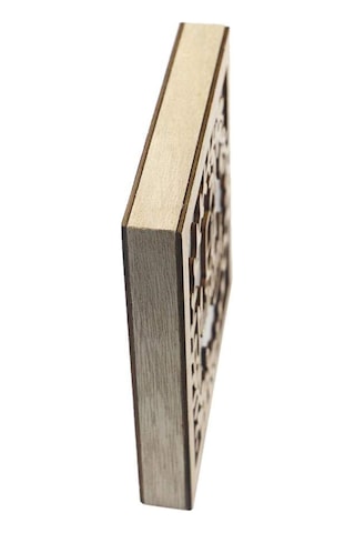 Symbee Muslim Bayramı Dekorasyonu Ahşap Aydınlatmalı Yıldız Mevki Mimari Tasarımı Ev Dekoru Hediye - Jm01935 Siyah