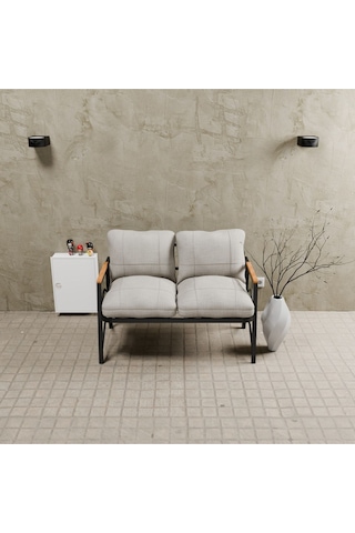 Mb Garden Furnıture Simetri Model, Balkon, Mutfak, Bahçe, Cafe,metal Koltuk Takımı, Bahçe Takımı , Çay Seti,ikili Koltuk Krem