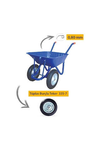 Kanat Iki Tekerlek Demonte El Arabası 0.80 Mm Sac