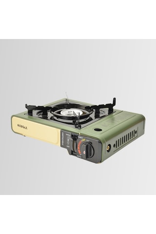 Nurgaz Ng 501-tr Portatif Kamp Ocak Çakmaklı Kartuş -  Piknik Tüp Bağlantısı Yeşil