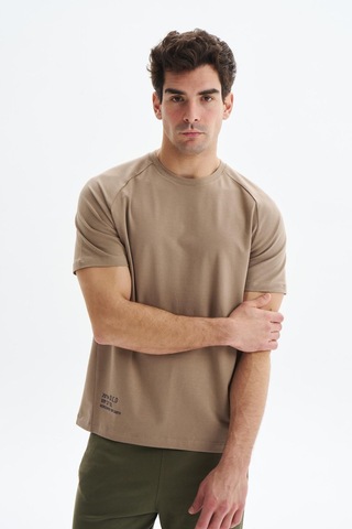 AR-MA Arma Erkek Regular Fit Basic Reglan Kollu Süprem Bisiklet Yaka Tişört Y29344472202 Gri-bej G8 Gri