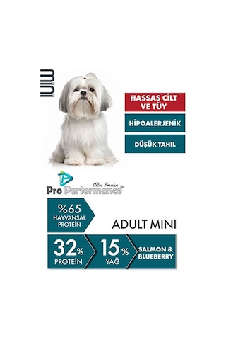 Pro Performance Somonlu Ve Yaban Mersinli Küçük Irk Yetişkin Köpek Maması 7 Kg 124-10016.05