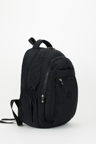 Unisex Krinkıl Su Geçirmez Kumaş Büyük Boy Sırt Çantası Laptop Bölmeli Okul-seyahat Cty-lbn-103 Siyah