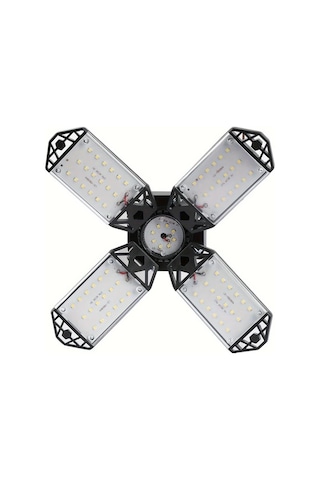 Boatshop1 Garaj Işık Ampulleri 4+1kanat 60w 1 Bilgisayar 10000lm Süper Parlak Led Aydınlatma E26 E27 Vida Soket Ayarlanabilir Paneller