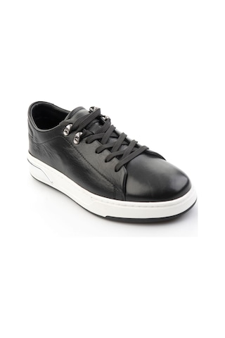 Bambi Siyah Hakiki Deri Erkek Sneaker E01593000503