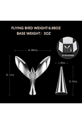 Yaratıcı Kuş Denge Dönen Şişe Açacağı Çinko Alaşımlı Metal Açacağı 14x12x3 Cm