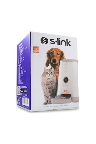 S-Link Sl-20 Kameralı Akıllı Otomatik Mama Kabı Kedi Köpek Pet Besleyici Yem Kabı Smart Feeder
