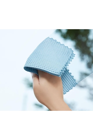 Waffle Petek Dokulu Cam Silme Bezi Ve Yüzey Kurulama Havlusu 30 30 Cm 3 Adet Karışık