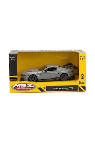 Hobbiez Ford Mustang Gt 3 Kapıları Açılabilir Model Diecast 1/36 Ölçek Metal Standlı Araç