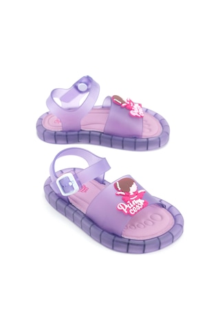 Gezer Prenses Kız Çocuk Yazlık Airblow Bilekten Tokalı Ayarlanabilir Rahat Işıklı Taban Günlük Sanda LILA