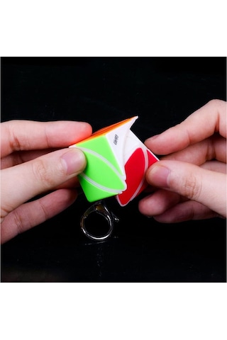 Mini Maple Leaf Qy Speed Zeka Küpü Akıl Küpü Rübik Küp Anahtarlık