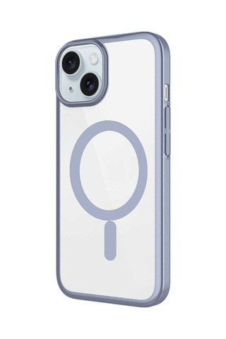 Apple iPhone 15 Plus Uyumlu Wireless Şarj Özellikli Sert Pc Zore Mat Riksos Magsafe Kılıf-sarı