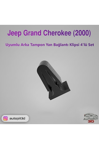 Jeep Grand Cherokee 2000 Uyumlu Arka Tampon Yan Bağlantı Klipsi 4'lü
