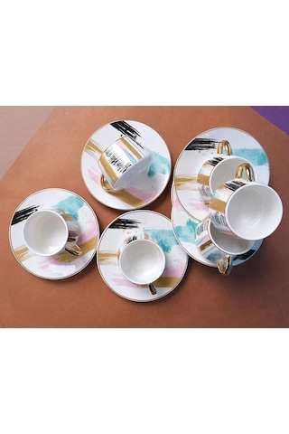 Goya Türk Kahvesi Fincan Takımı Çok Renkli