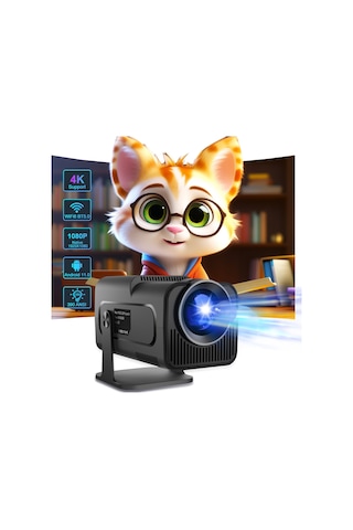 Hy320 1080p 390ansı 4k Android 11 Projektör Wifi 6 Bluetooth 5.0 Desteği Miracast / Airplay / Dlna Ab Tak