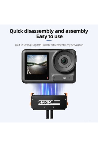 Monyee Djı Osmo Action 4/3 İçin Hızlı Kurulumlu Metal Manyetik Katlanır Tripod Adaptörü