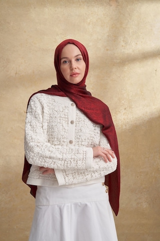 Armanda Jose Jakar Ethnic Desen Şal- 3303 Bordo