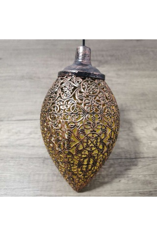 Yaozixa Güneş Energili Demir Kırmızı Çınar Şekilli Akıllı Sensorli Bahçe Projeksiyon Lambası - Otomatik Şarjlı 6-8 Saat Aydınlatma