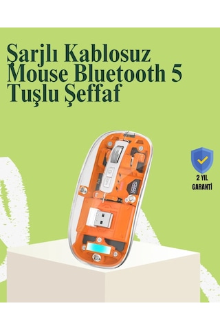 Kablosuz, Sessiz, Ergonomik Ve Şarjlı Fare - Gelişmiş Çoklu Cihaz Desteği Kablosuz Fare