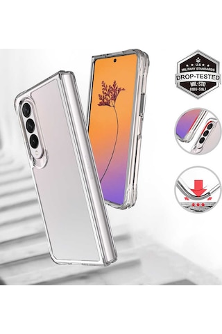 Zore Samsung Galaxy Z Fold 4 Uyumlu Omsy Vonn Kılıf-renksiz