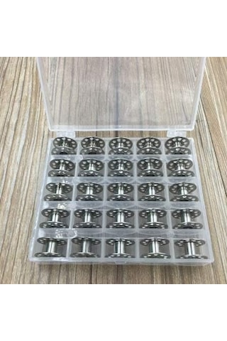 Ev Tipi Aile Dikiş Metal Masurası 25 Adet Ve Saklama Kutusu Çok Renkli